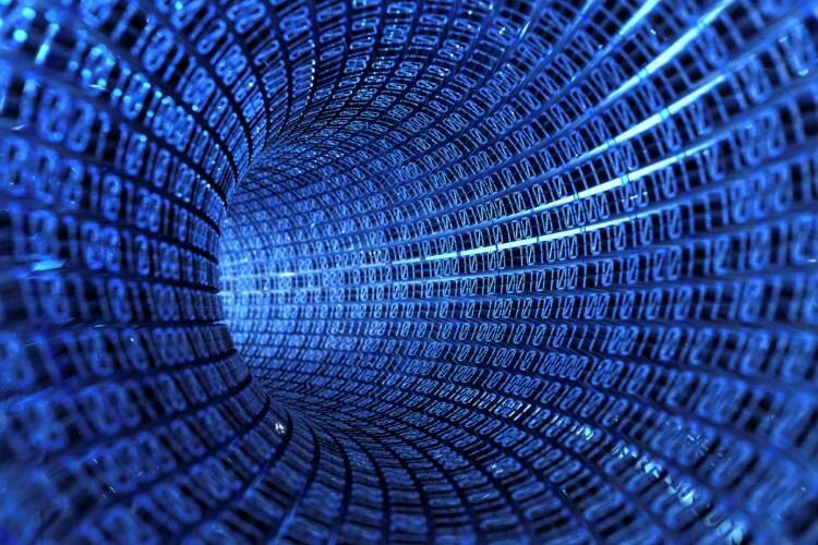 Quantum Computing in China: the Sky is not Falling Graphic of what looks like a curving tunnel of binary numbers (0's and 1's)